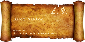 Luncz Viktor névjegykártya